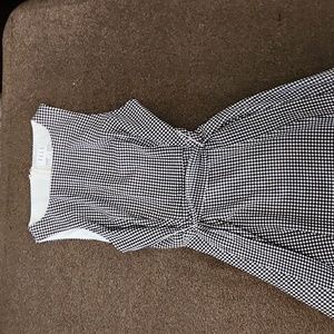 gingham knee length dress